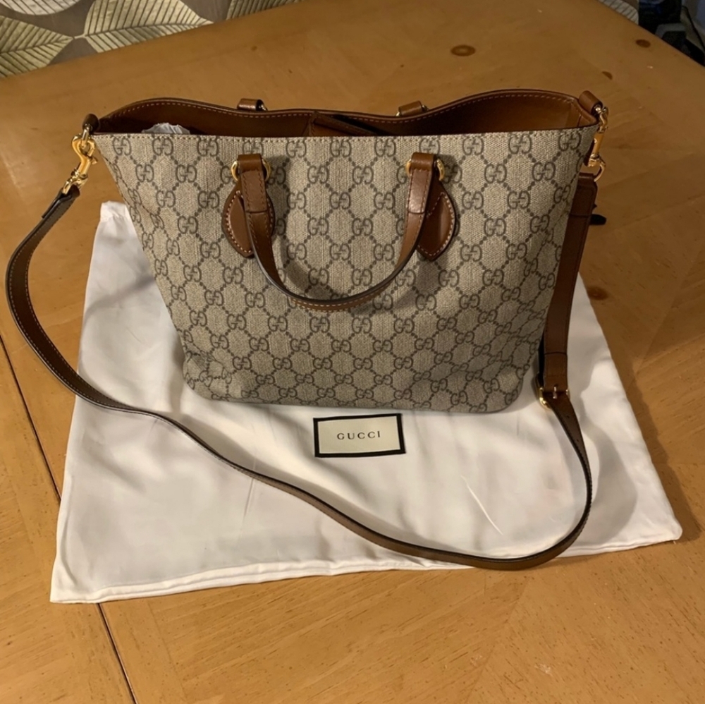 Authentic Gucci monogram cross over/handle bag